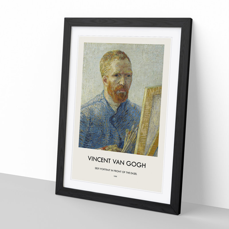 Self Portrait Vol.6 by Vincent Van Gogh - Picture Frame Painting, Black, 65cm H x 48cm W x 2cm D