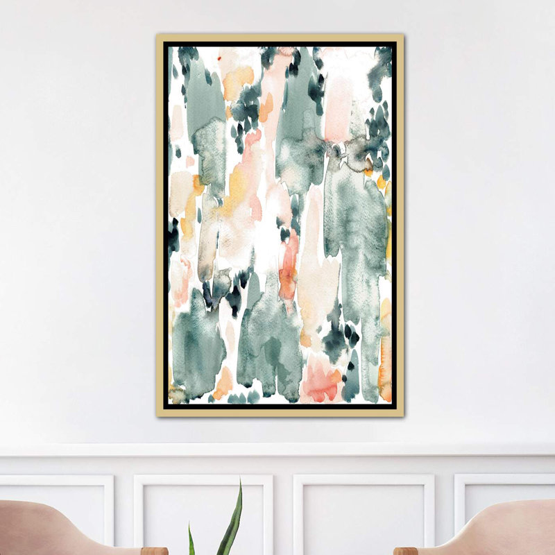« luxueux » par albina bratcheva-reproduction d’art, H 26 po x l 18 po x 1,5 po, Toile encadrée d'or