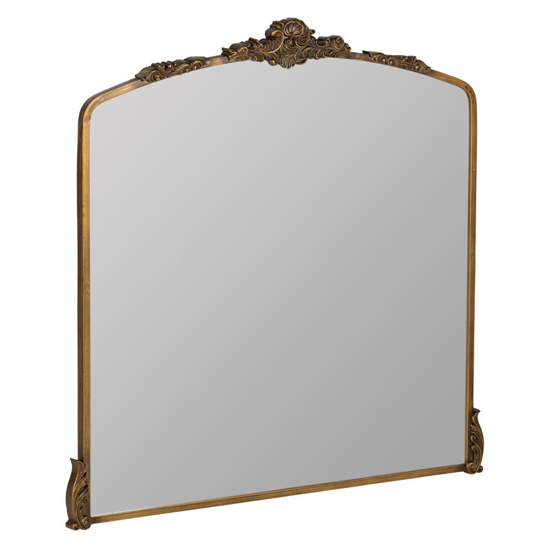 Adeline Arch Metal Mirror, 39" x 37.75", Antique Bronze
