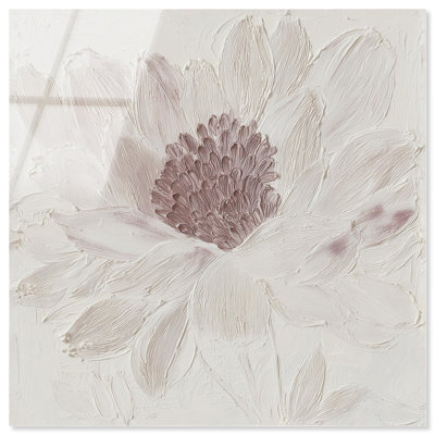 "Sculptural Flower II", reproduction d'art acrylique sur toile par Art Remedy, prête à être accrochée, 30 x 30
