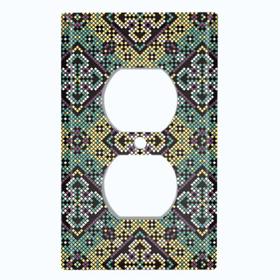 Patterned 1 - Gang Toggle Light Switch Standard Wall Plate