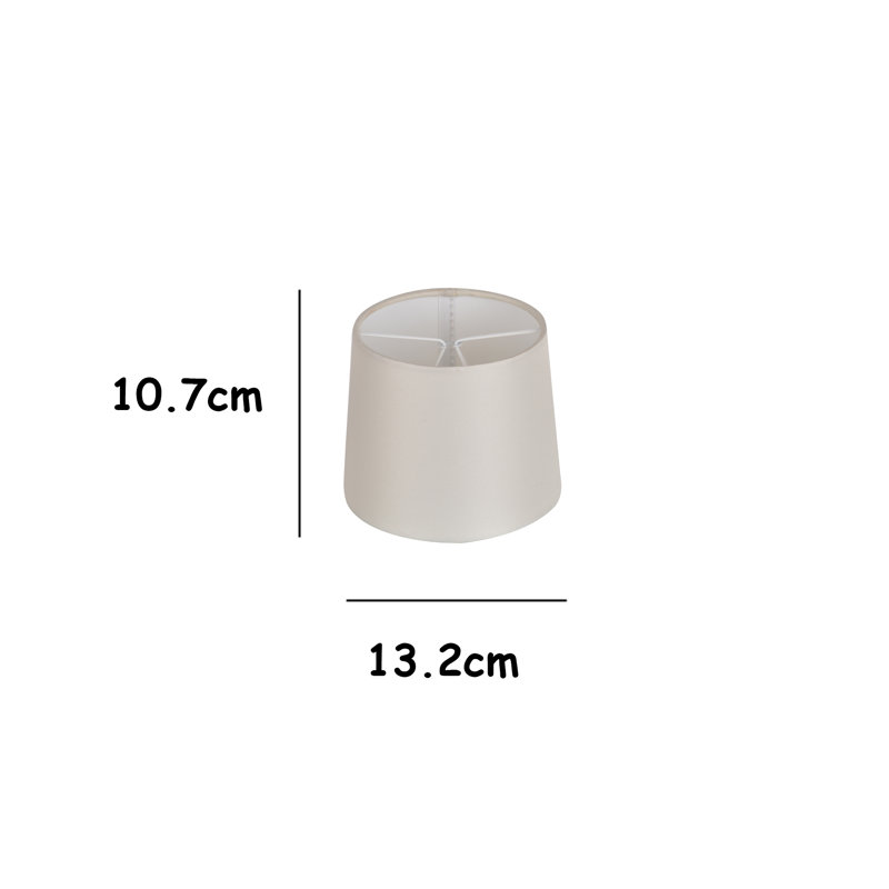 11cm H Cotton Drum Lamp Shade ( Clip On ), Beige