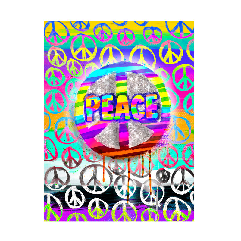 Art sur toile Jess Stempel Peace 1, H 14 po x l 19 po