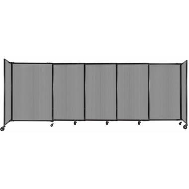 FDP-12793 Clear 3/16 Clear Acrylic Mobile Room Divider with