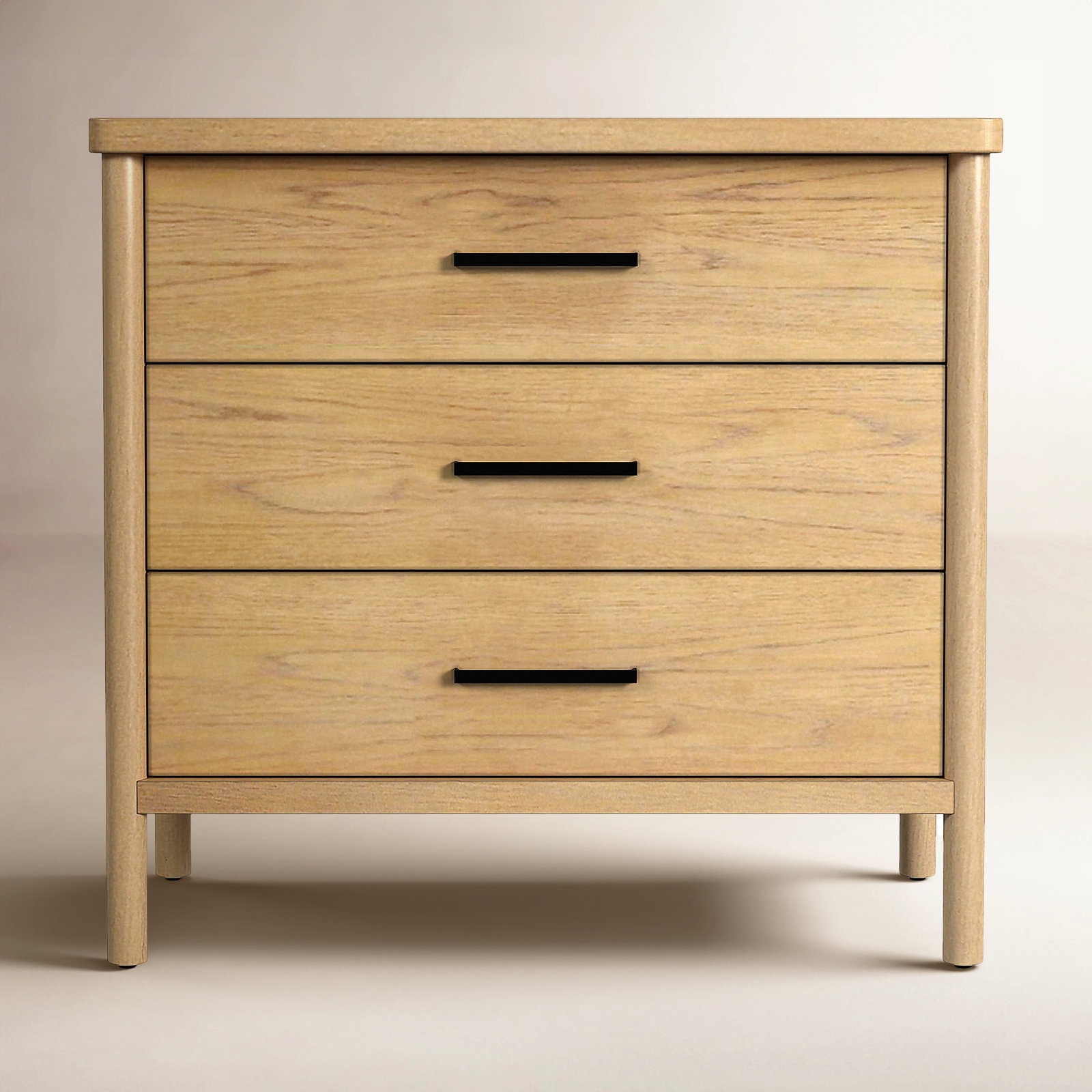 Lovell 3 Drawer 34" W Dresser, Light Brown