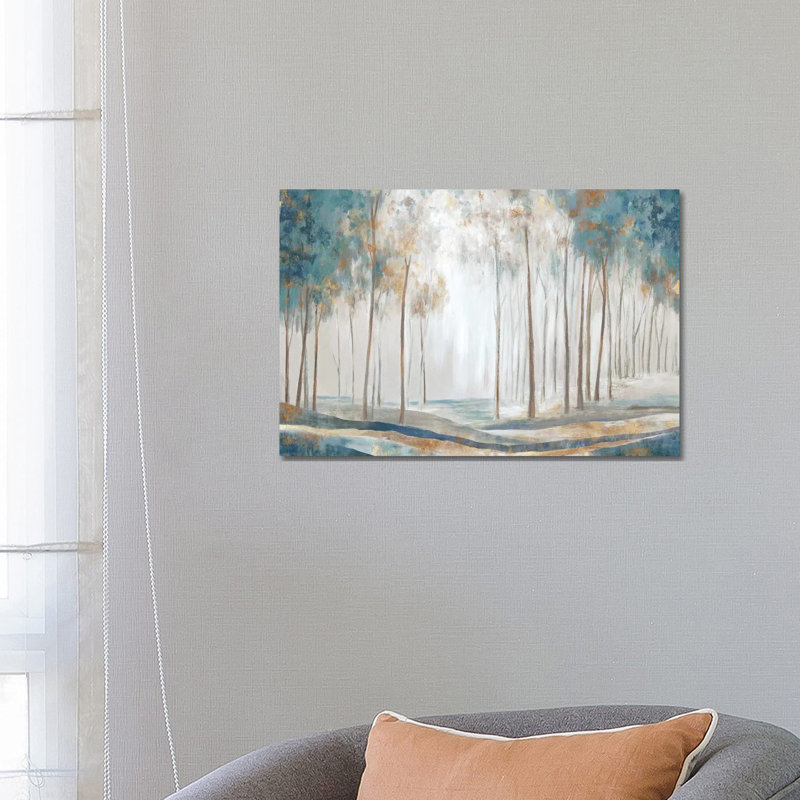 " White Rays " by Eva Watts, 18" H x 26" W x 1.5" D, Black Framed Canvas