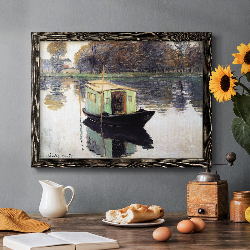 Le bateau-studio, 1874, Noir, H 14 po x l 20 po