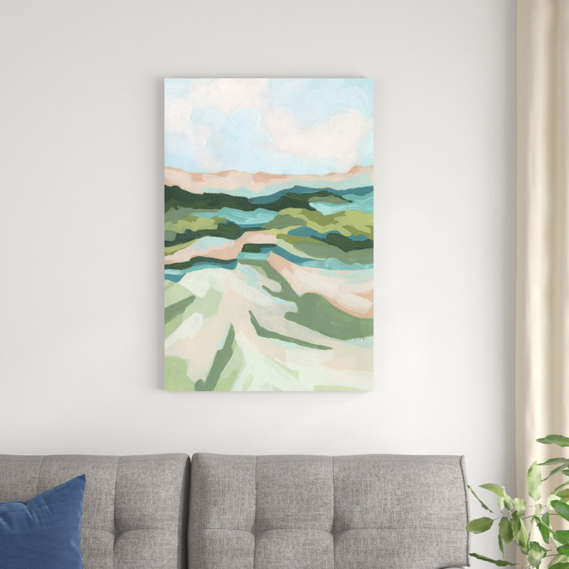 «Tidal Valley I» par June Erica Vess - peinture sur toile tendue, H 36 po x l 24 po