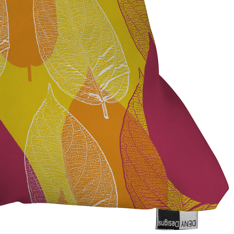 Big Leaves Throw Pillow, 16" x 16"
