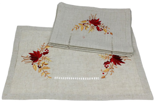 Ensemble de 4 napperons Autumn Harvest