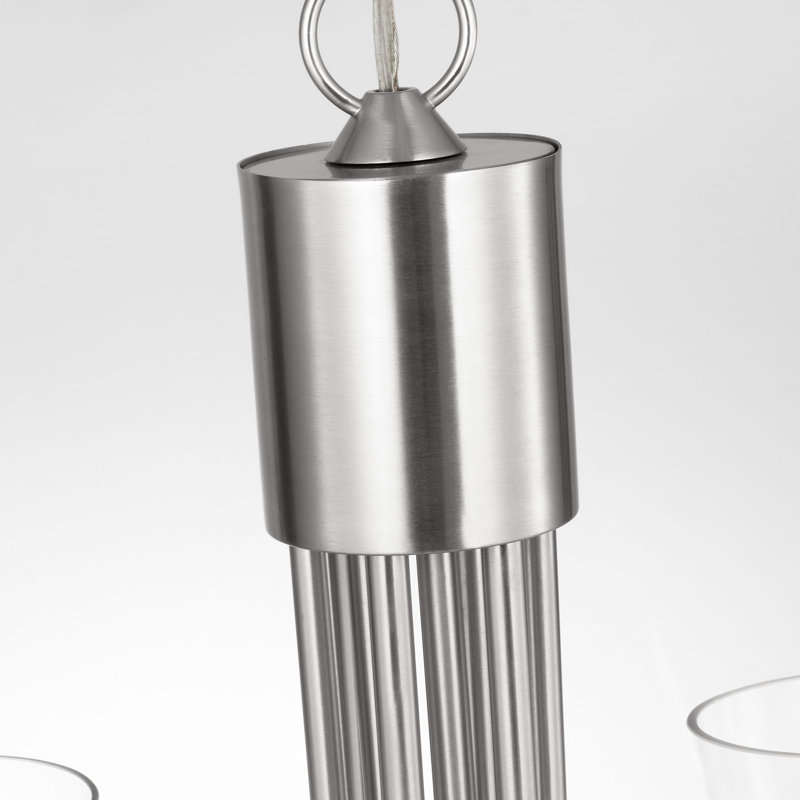 Miles Nine Light Chandelier from Generation Lighting , Brushed Nickel