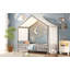 Lit de sol avec baldaquin Montessori, structure de lit simple-327647399-327648088