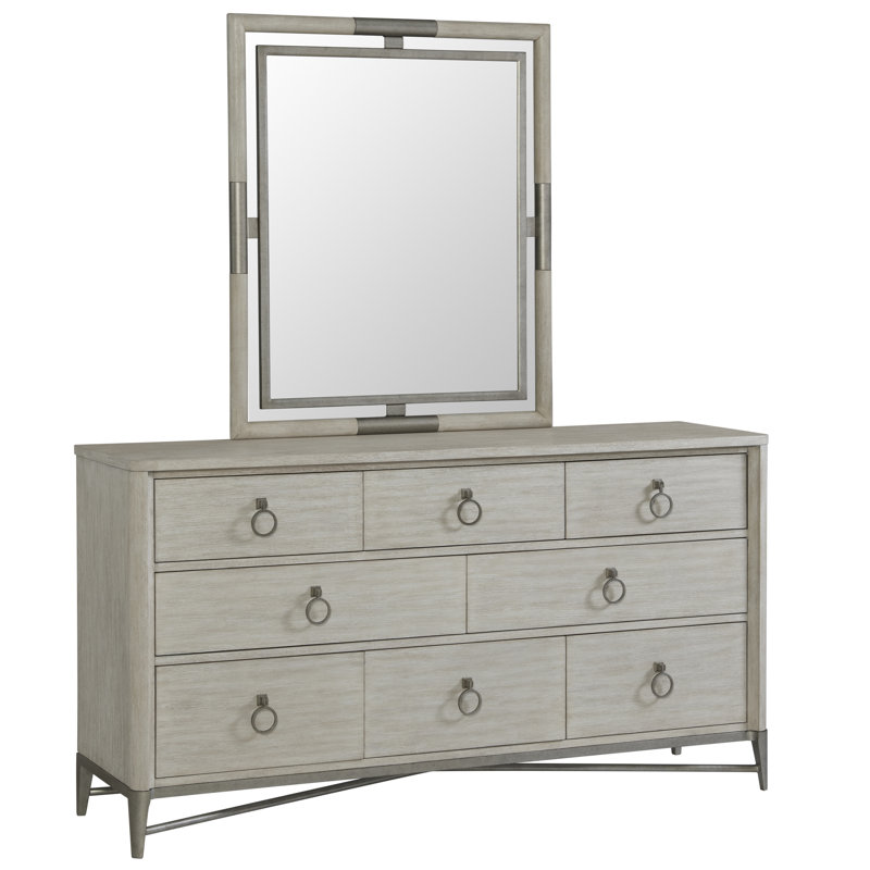 Ensemble de commode et miroir Regan, Gris