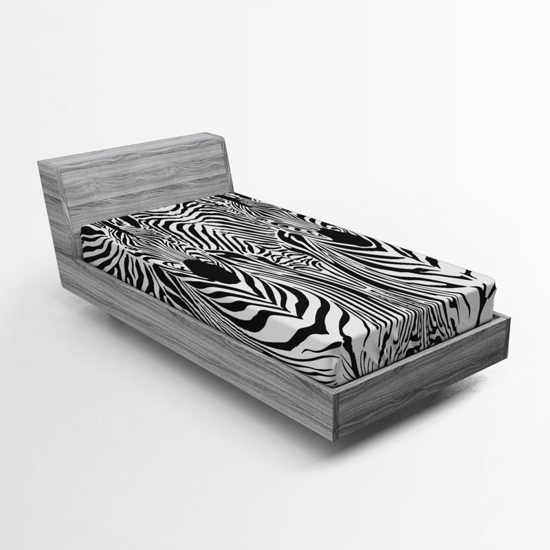 Microfiber Animal Print Fitted Sheet, Twin XL Fitted Sheet