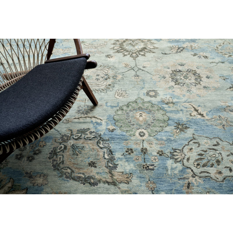Essex Wool Damask Area Rug, Rectangle 8' x 10'
