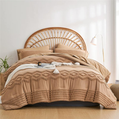 CHIC KHAKI-TEXTURED SHABBY KING BED ENSEMBLE