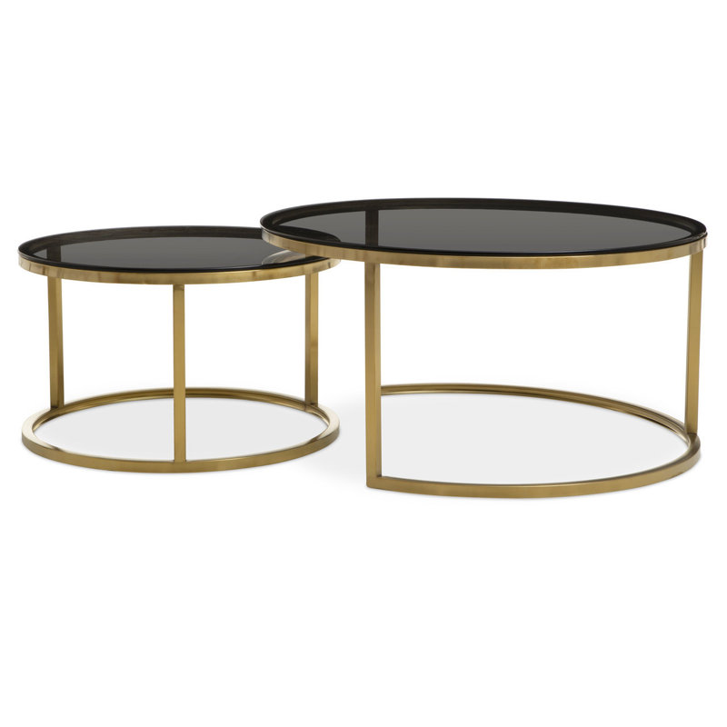 Ranchester Glass Top Frame Nesting Tables
