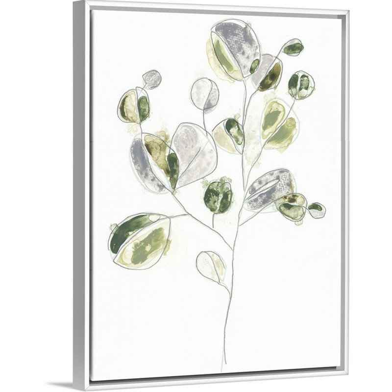 Sea Greens II, art mural sur toile, Toile avec cadre blanc, H 26 po x l 20 po