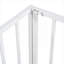 Structure de lit d'enfant pour grand lit, conception fonctionnelle avec clôture et porte, fabrication en métal blanc éclatant