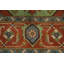 Tapis vert à motif géométrique indien 9 x 12