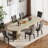 62.99"-94.5" Oval Dining Table for 6 8 10, Rustic Farmhouse Extendable Kitchen Table, Long Large Expandable Dining Room Conference Tables for Home Office-250187916