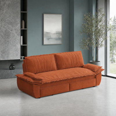Pillow Arm Convertible Pullout Sleeper Sofa