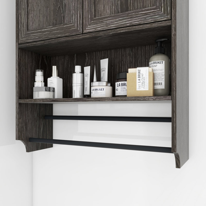 Armoires à pharmacie peu encombrantes, rangement de salle de bain réglable en bois