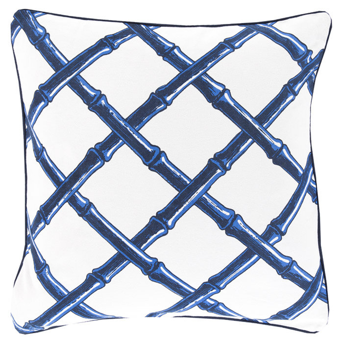 Geometric 100% Cotton Throw Pillow, Mint, Down