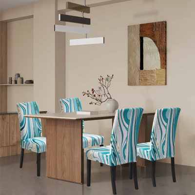 Housses de chaises de salle à manger, housses de chaises extensibles, housse de chaise amovible, lavable et protectrice, ensemble de 6
