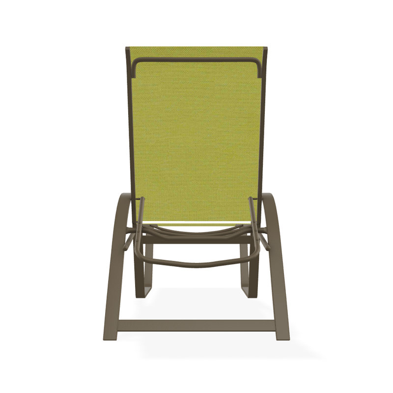 Chaise longue inclinable Holna, Bois de plage texturé, Lime 38D Sunbrella®