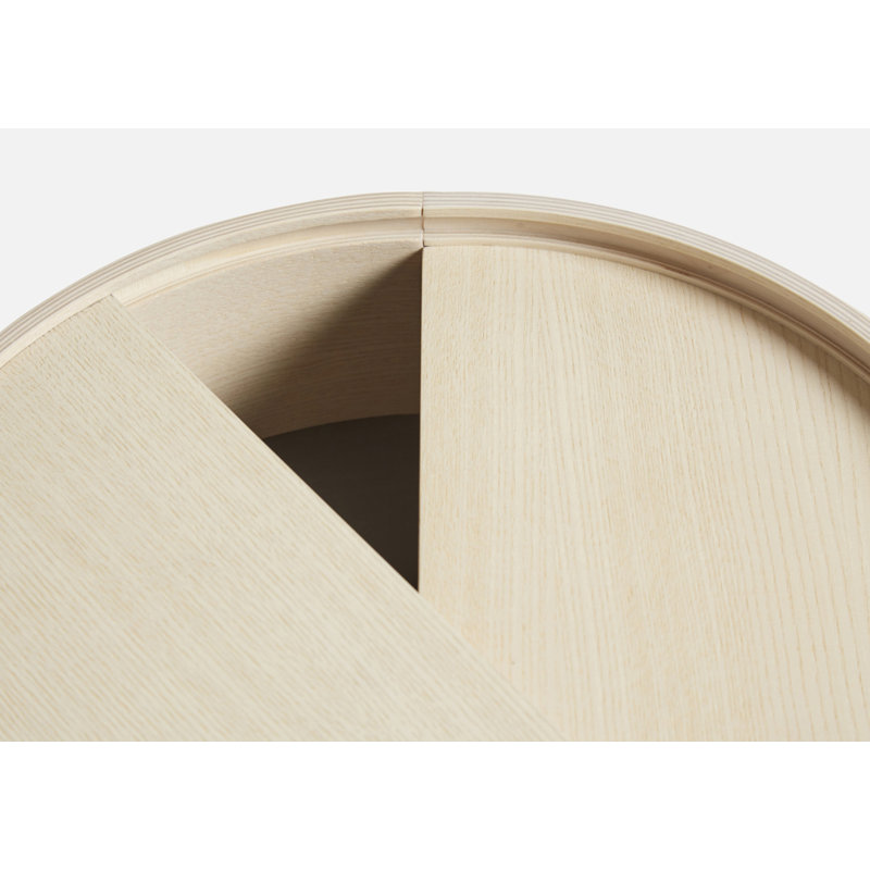 Arc Side Table, White Pigmented Lacquered Ash
