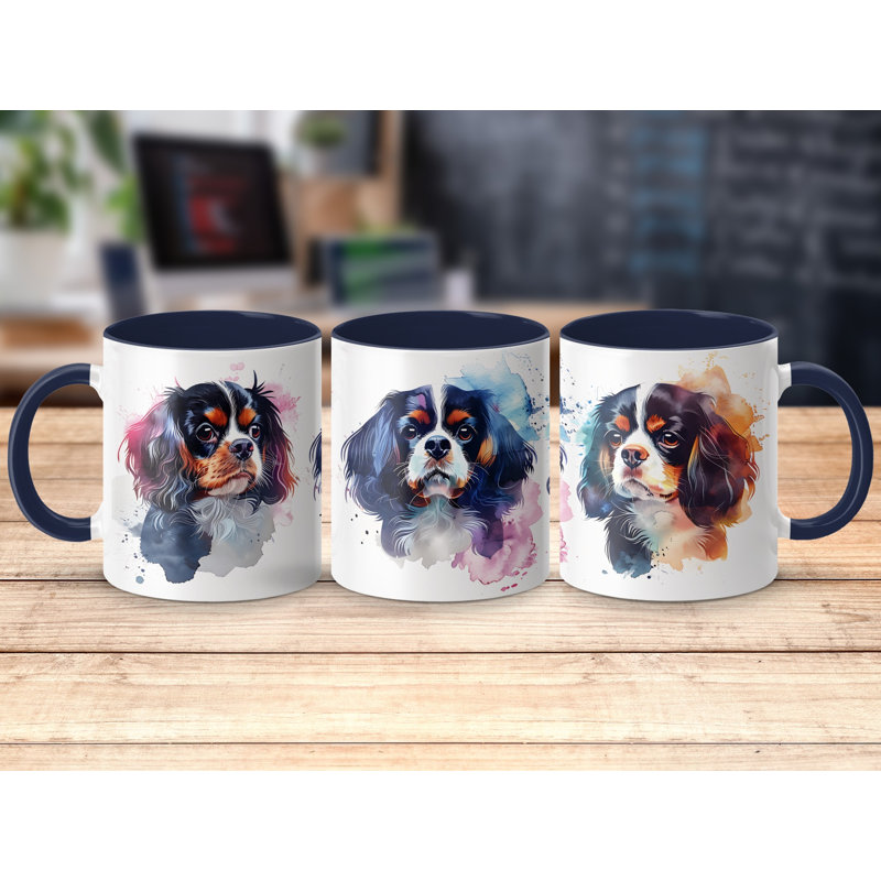 Majestic Watercolor Wolf Design 11oz Coffee Mug, 1