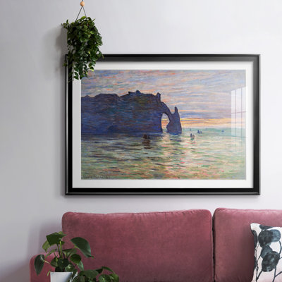 Etretat, Sunset, 1883, reproduction d'art encadrée
