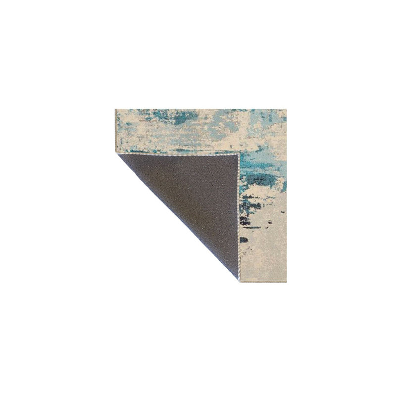 Tapis crème crème à motif tissé lavable à la machine, Tapis de couloir 3 pi 3 po x 6 pi 7 po inclus