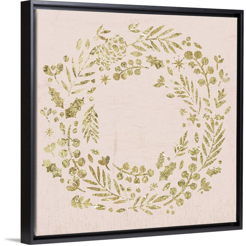 " Holiday Mood " Painting Print, Black Framed, 22" H x 22" W x 1.75" D