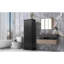 Armoire de rangement moderne pour salle de bain, bois aggloméré, tablettes spacieuses réglables, noir