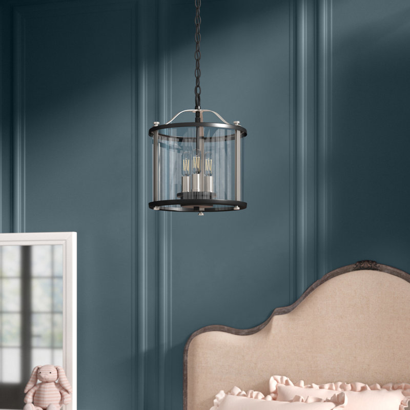 Lustre géométrique unique à 3 lumières Genena, Noir