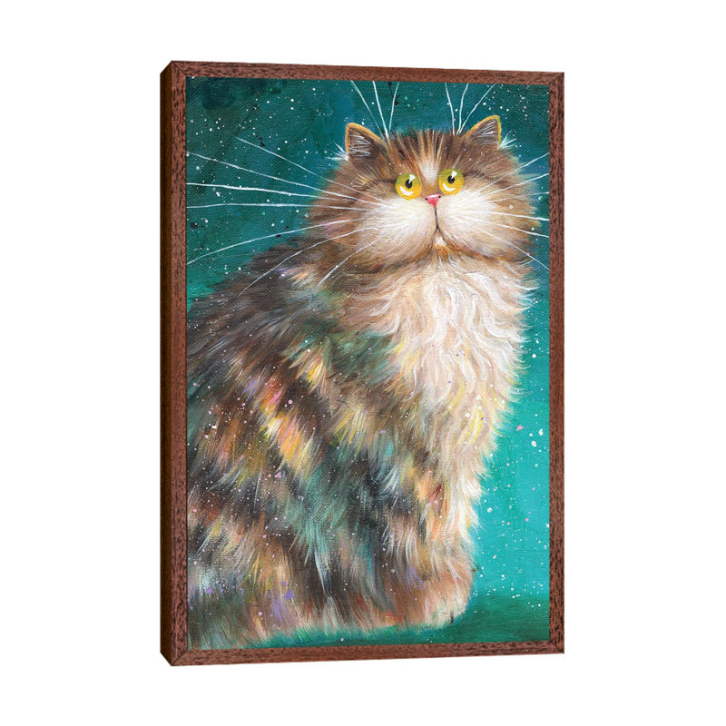 Minino by Kim Haskins - Print on Canvas, Classic Brown Wood Framed, 101.6 cm H x 66.04 cm W