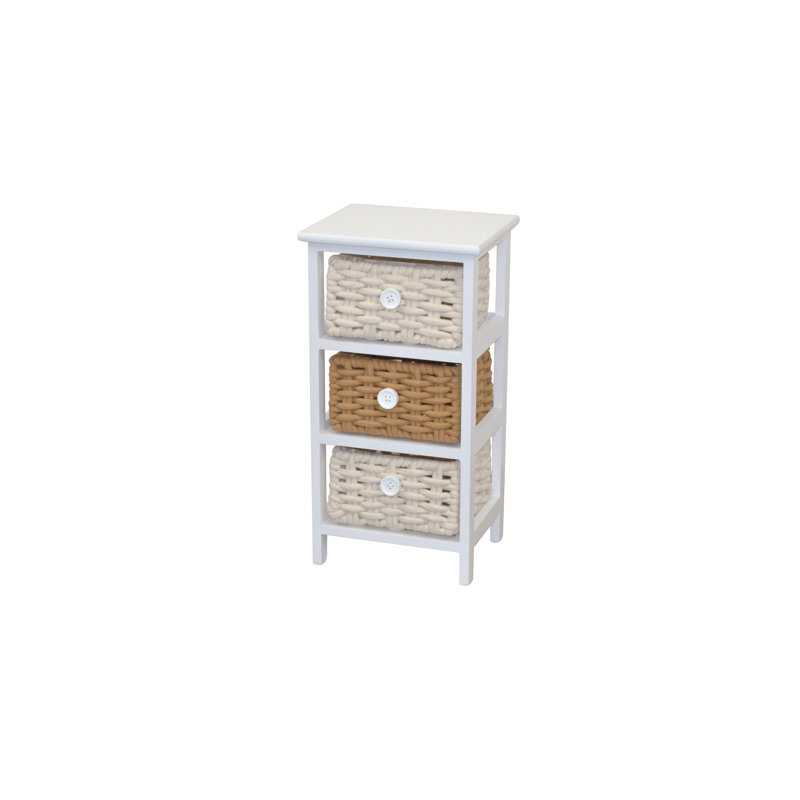 Shuman Solid Wood 3 - Drawer Rectangle Accent Chest, White