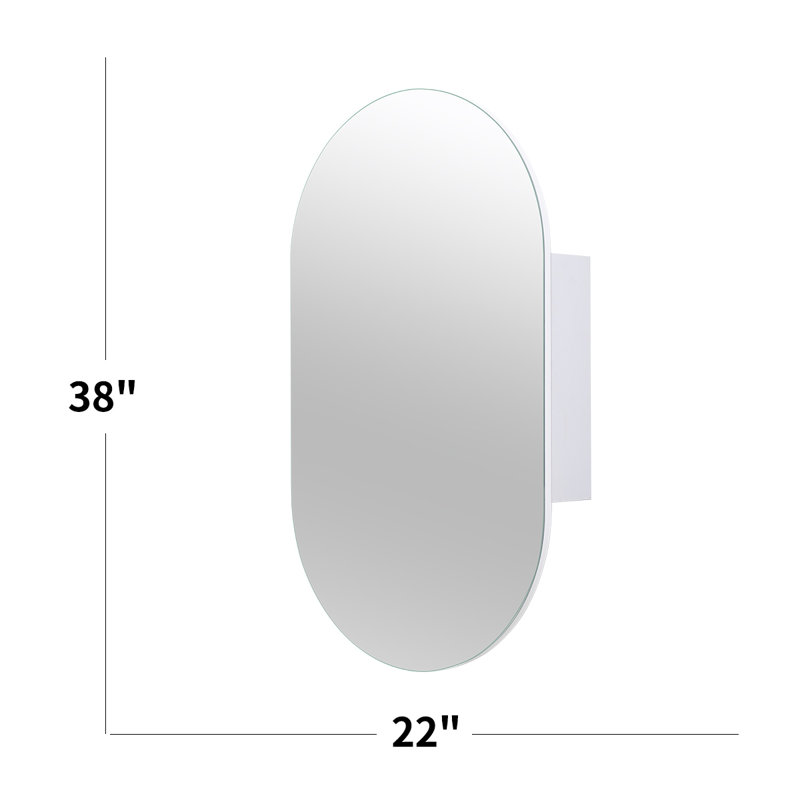 22'' W 38'' H Frameless Medicine Cabinet Mirror