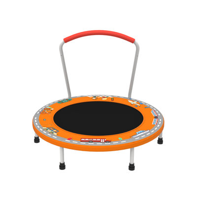 36Inch Mini Trampoline For Kids Ages 1-6 Indoor Outdoor Trampoline With Handle Fun For Kids