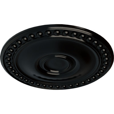 Endurathane Saverne Ceiling Medallion, 18 1/2"W x 13 1/2"H x 1 7/8"P, Hand-Painted Flash Blue Finish