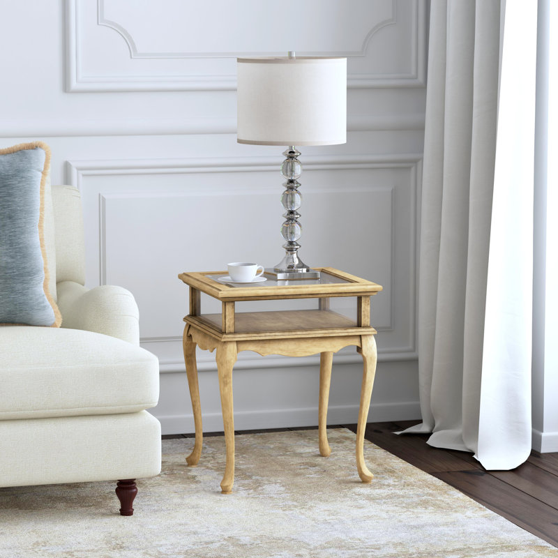 Filkins End Table, Antique Beige