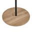 Table d'appoint ronde en placage de chêne avec repose-pieds dissimulé en tissu Teddy, table de bout de 17,3 po de diamètre avec siège escamotable, mobilier d'appoint peu encombrant pour le salon et la chambre à coucher