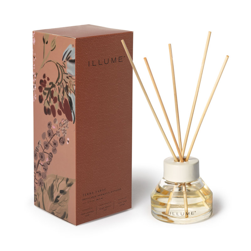 Terra Tabac White Ceramic Reed Diffuser with Cashmere Musk