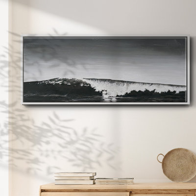 Black & White Waves I - Toile encadrée