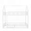 Lit mezzanine avec tablettes, escalier et garde-robe, parfait pour un usage peu encombrant et multifonctionnel dans les chambres ou les dortoirs-215958741
