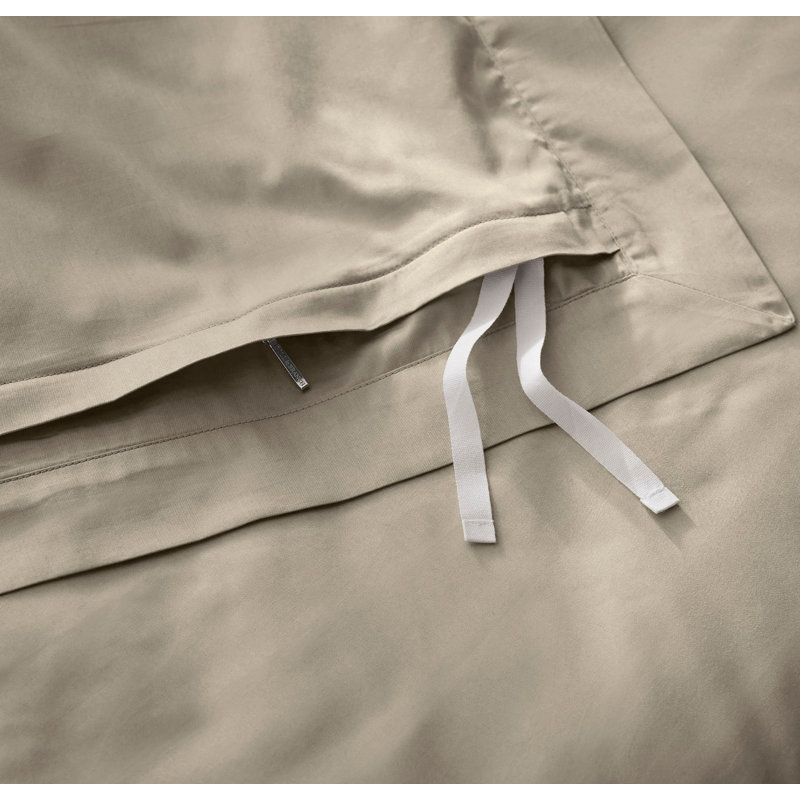 Signature Hemmed Duvet Set, Oak, Queen Duvet Cover + 2 Standard Shams
