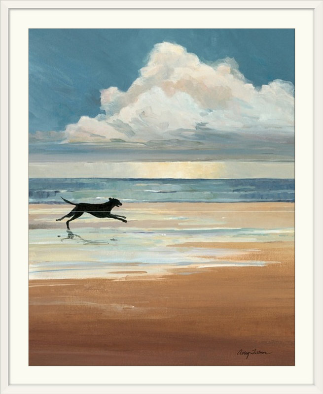 «Low Tide» Butters, reproduction d'art, H 23 po x l 20 po x P 1 po, Cadre blanc