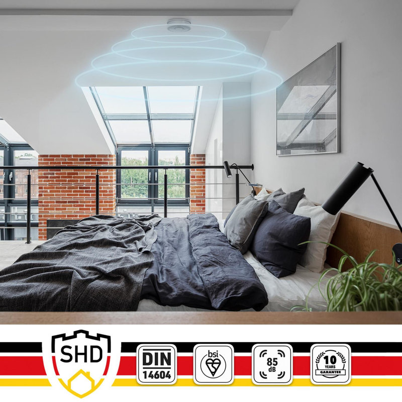 OneConcept Wall Mounted Smoke Detector